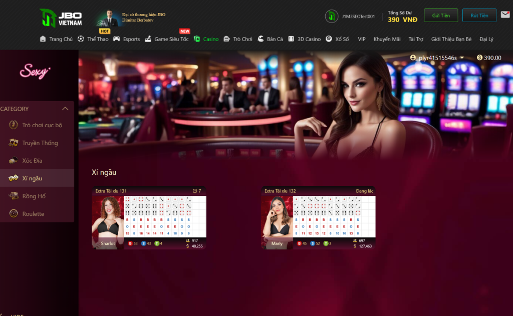 Sảnh Casino Sexy