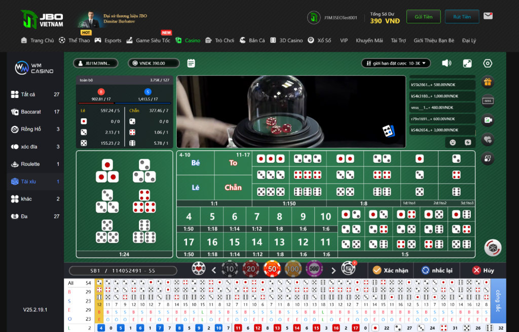 Sảnh Casino Evolution