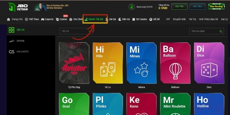 Chơi game tốc độ trên JBO nhanh, mượt