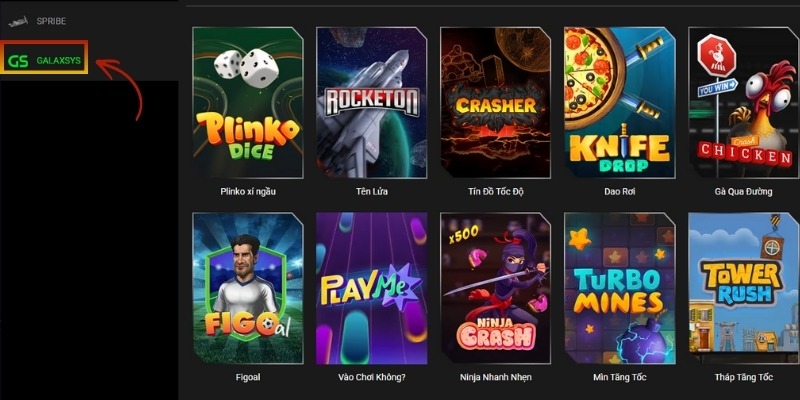 Sảnh GALAXSYS – Cá cược nhanh, hiệu ứng sống động